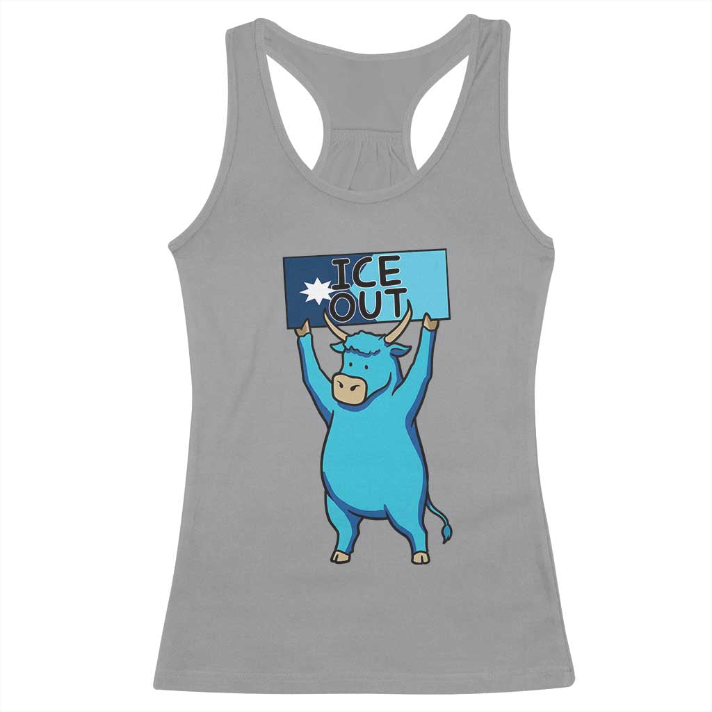 Funny Minnesota Folklore Babe The Blue Ox Racerback Tank Top Ice Out TS12 Sport Gray Print Your Wear