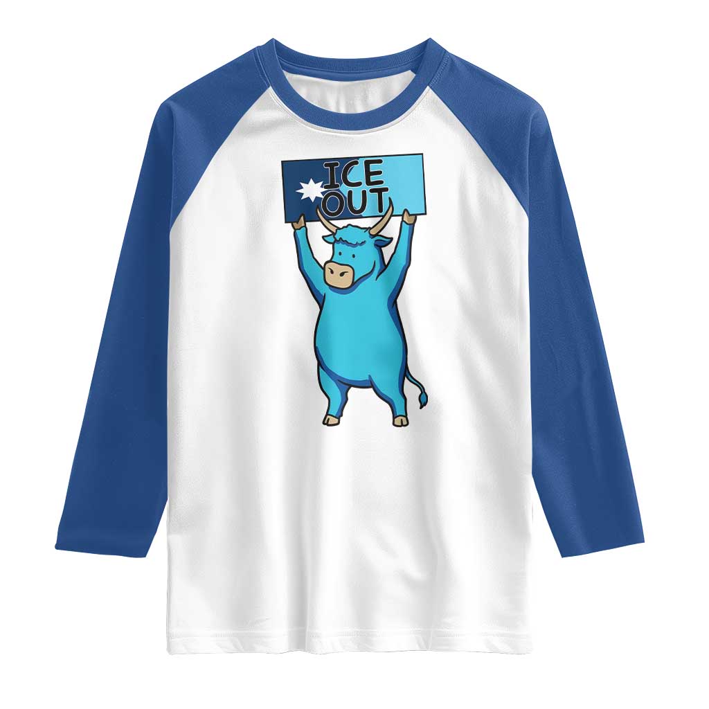 Funny Minnesota Folklore Babe The Blue Ox Raglan Shirt Ice Out TS12 White Royal Print Your Wear