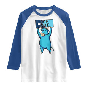 Funny Minnesota Folklore Babe The Blue Ox Raglan Shirt Ice Out TS12 White Royal Print Your Wear