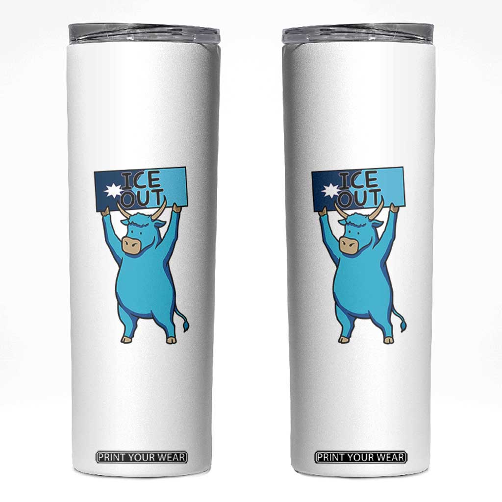 Funny Minnesota Folklore Babe The Blue Ox Skinny Tumbler Ice Out TS12 White Print Your Wear