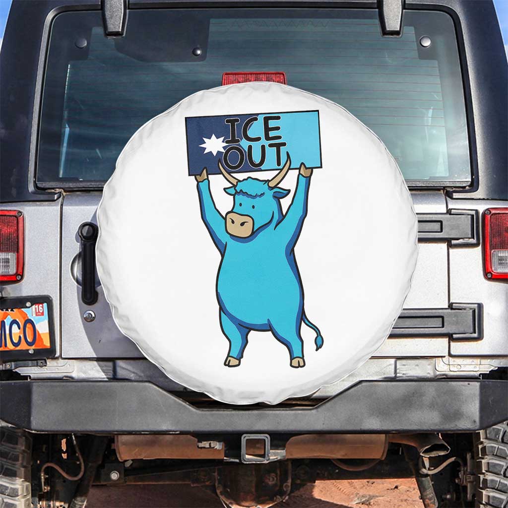 Funny Minnesota Folklore Babe The Blue Ox Spare Tire Cover Ice Out TS12 No hole White Print Your Wear