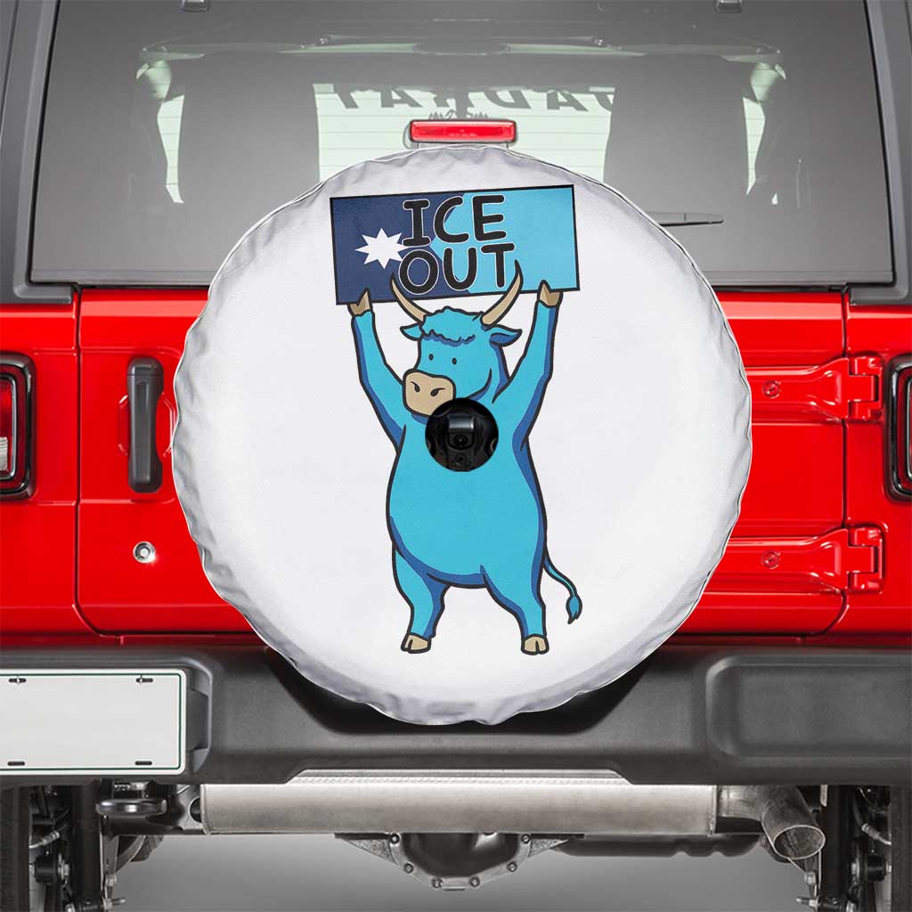 Funny Minnesota Folklore Babe The Blue Ox Spare Tire Cover Ice Out TS12 White Print Your Wear