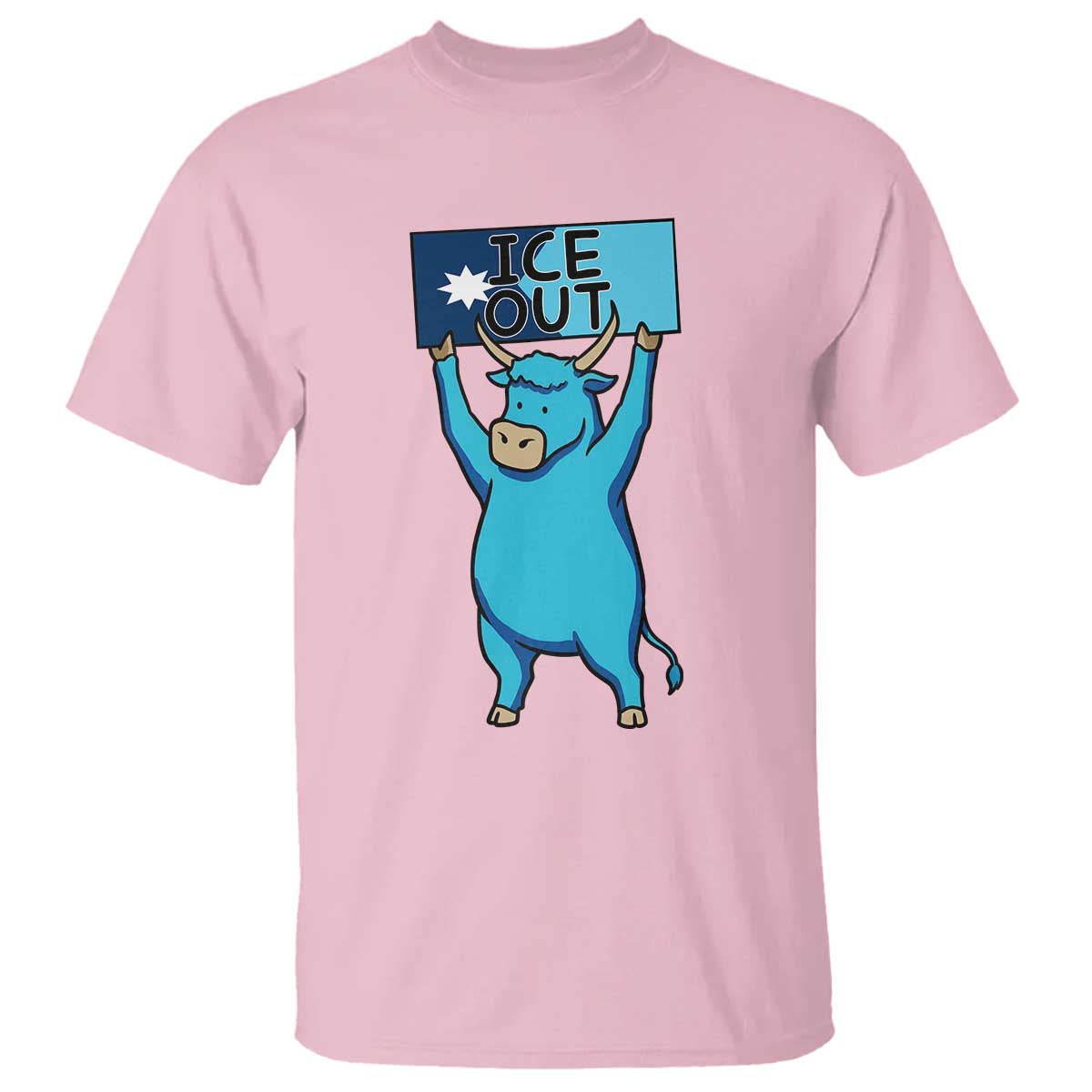 Funny Minnesota Folklore Babe The Blue Ox T Shirt Ice Out TS12 Light Pink Print Your Wear
