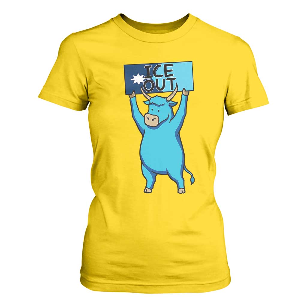 Funny Minnesota Folklore Babe The Blue Ox T Shirt For Women Ice Out TS12 Daisy Print Your Wear