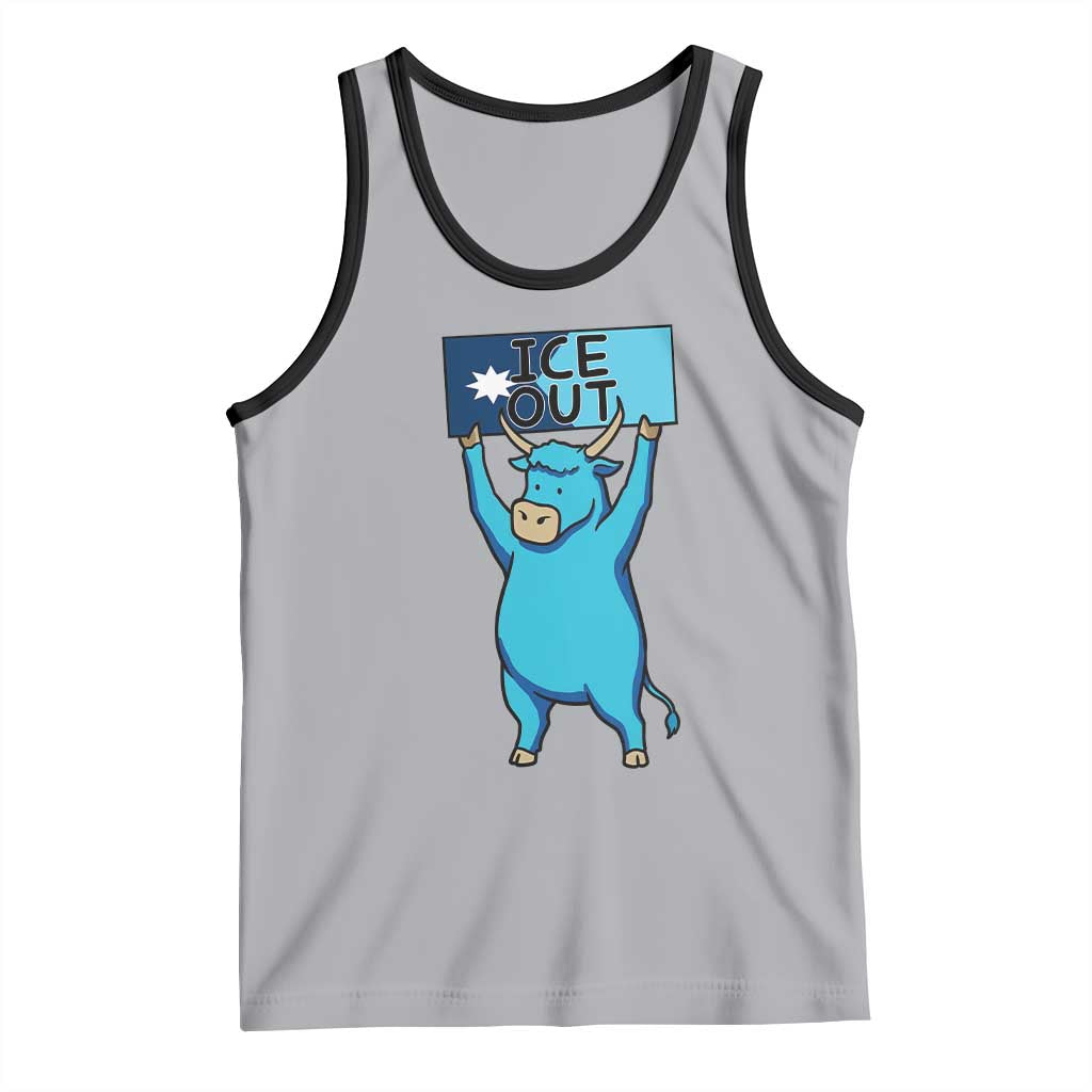 Funny Minnesota Folklore Babe The Blue Ox Tank Top Ice Out TS12 Athletic Heather Black Print Your Wear