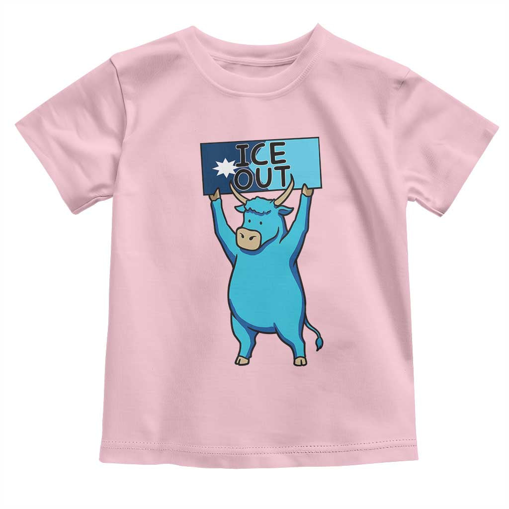 Funny Minnesota Folklore Babe The Blue Ox Toddler T Shirt Ice Out TS12 Light Pink Print Your Wear