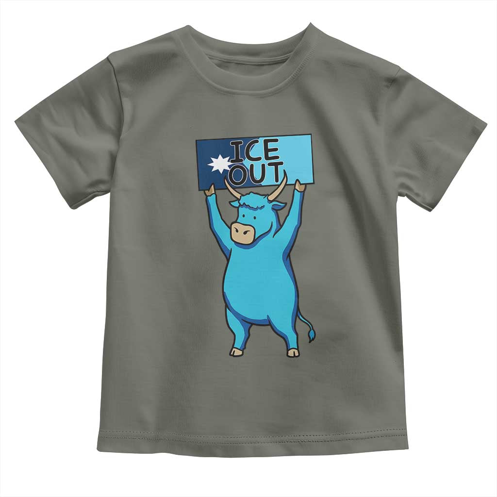 Funny Minnesota Folklore Babe The Blue Ox Toddler T Shirt Ice Out TS12 Military Green Print Your Wear