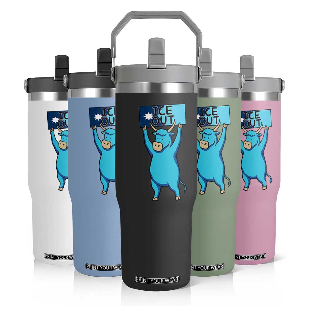 Funny Minnesota Folklore Babe The Blue Ox Flip Straw Tumbler Ice Out TS12 Print Your Wear