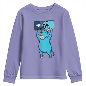 Funny Minnesota Folklore Babe The Blue Ox Youth Sweatshirt Ice Out TS12 Violet Print Your Wear