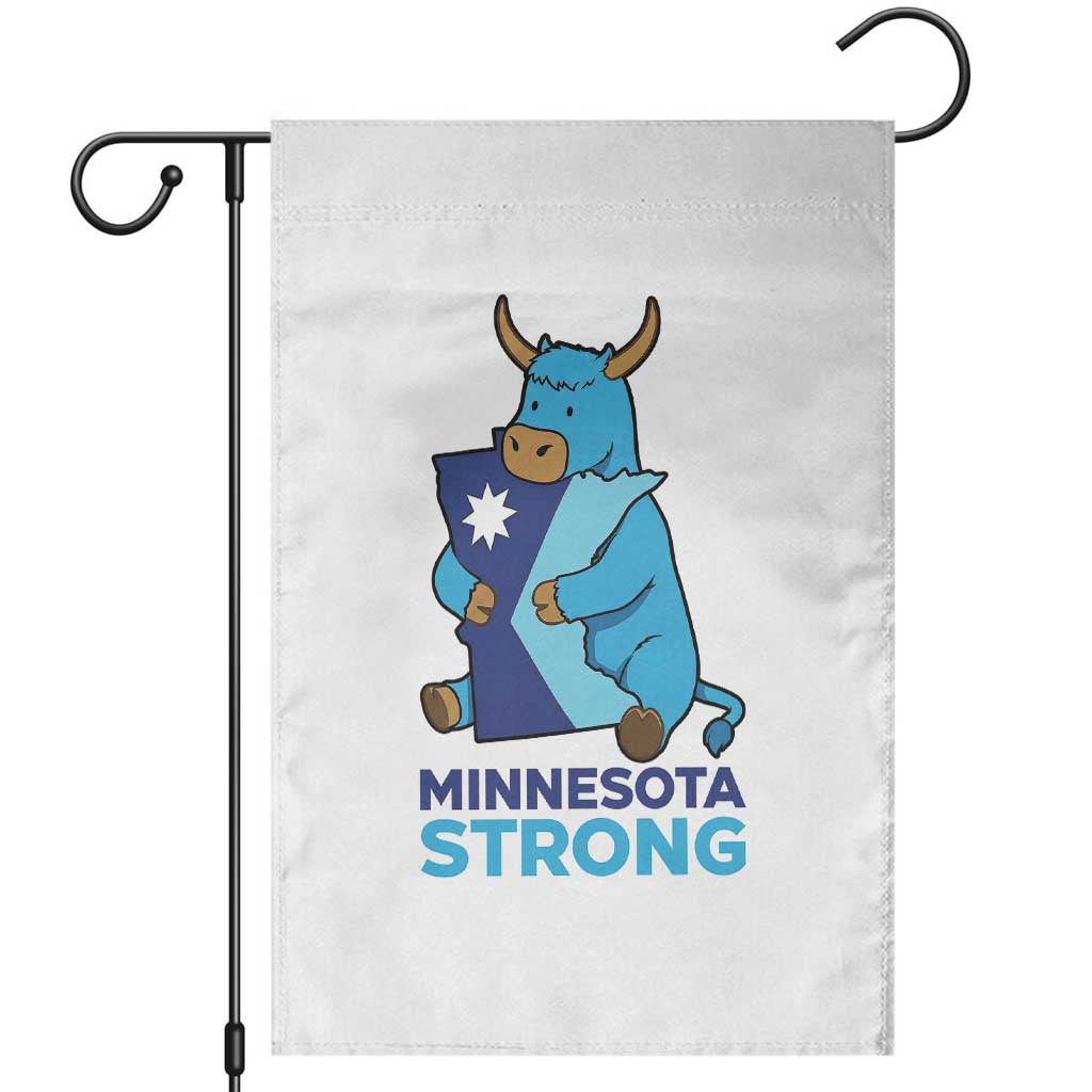 Minnesota Strong Garden Flag Blue Ox Midwest Folklore Heritage TS12 White Print Your Wear