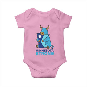 Minnesota Strong Baby Onesie Blue Ox Midwest Folklore Heritage TS12 Light Pink Print Your Wear