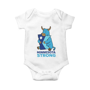 Minnesota Strong Baby Onesie Blue Ox Midwest Folklore Heritage TS12 White Print Your Wear