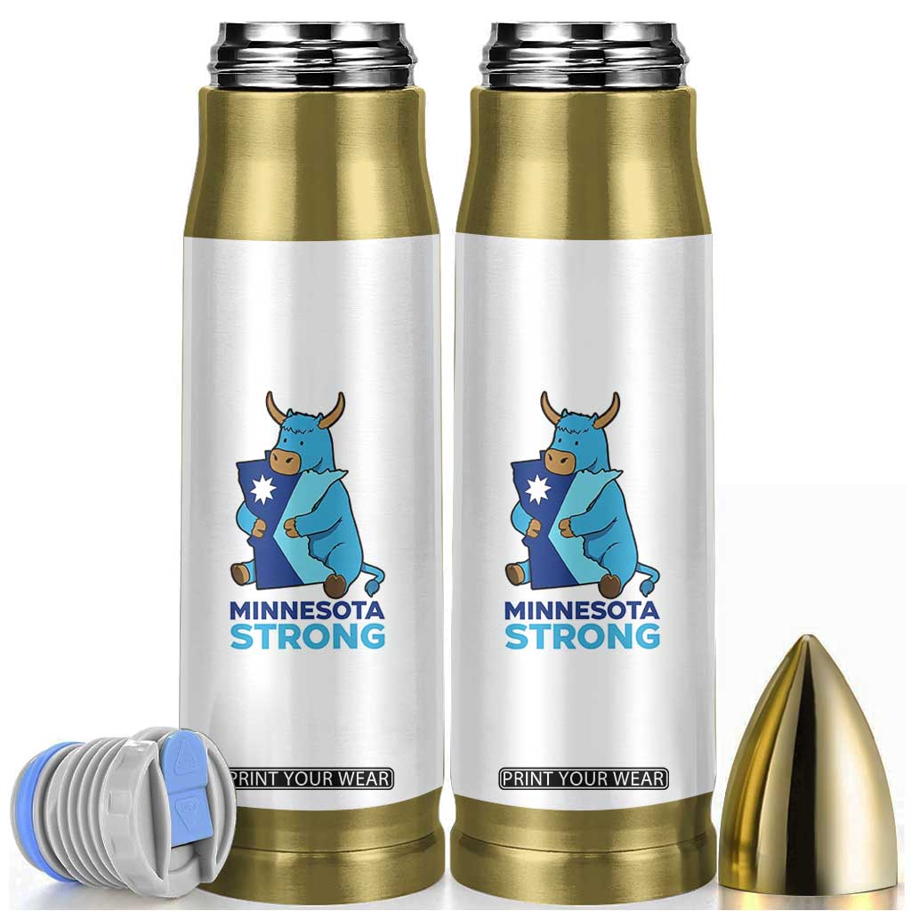 Minnesota Strong Bullet Tumbler Blue Ox Midwest Folklore Heritage TS12 White Print Your Wear