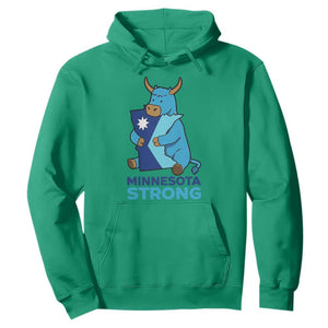 Minnesota Strong Hoodie Blue Ox Midwest Folklore Heritage TS12 Irish Green Print Your Wear