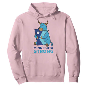 Minnesota Strong Hoodie Blue Ox Midwest Folklore Heritage TS12 Light Pink Print Your Wear