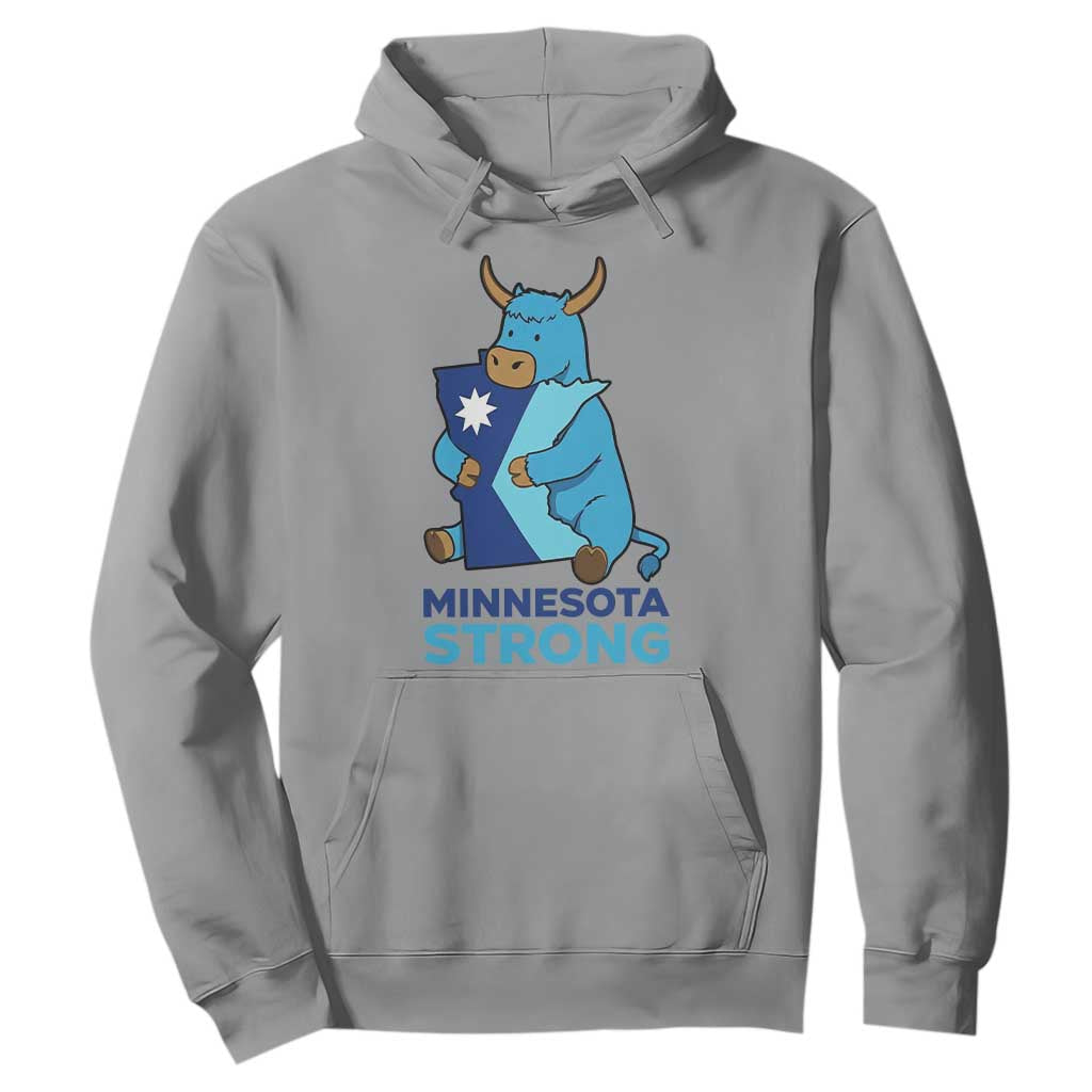Minnesota Strong Hoodie Blue Ox Midwest Folklore Heritage TS12 Sport Gray Print Your Wear
