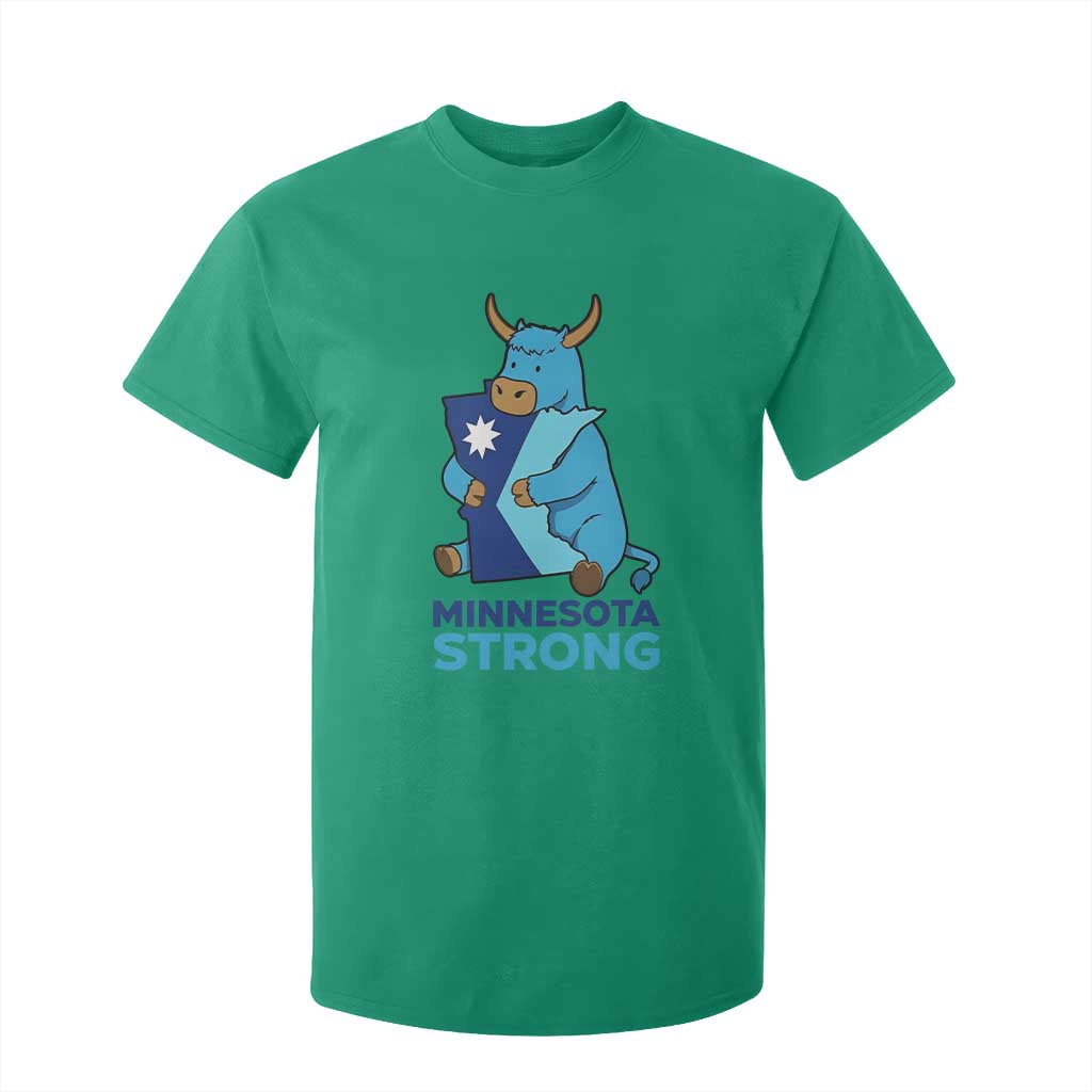 Minnesota Strong T Shirt For Kid Blue Ox Midwest Folklore Heritage TS12 Irish Green Print Your Wear