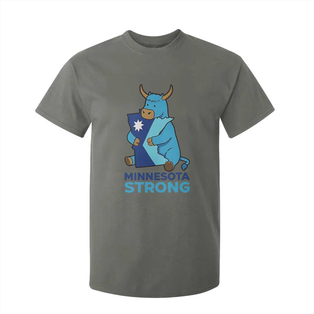 Minnesota Strong T Shirt For Kid Blue Ox Midwest Folklore Heritage TS12 Military Green Print Your Wear