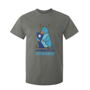Minnesota Strong T Shirt For Kid Blue Ox Midwest Folklore Heritage TS12 Military Green Print Your Wear