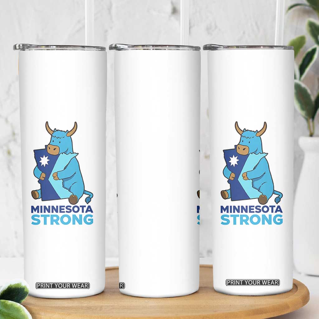 Minnesota Strong Skinny Tumbler Blue Ox Midwest Folklore Heritage TS12 Print Your Wear
