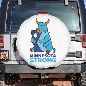 Minnesota Strong Spare Tire Cover Blue Ox Midwest Folklore Heritage TS12 No hole White Print Your Wear