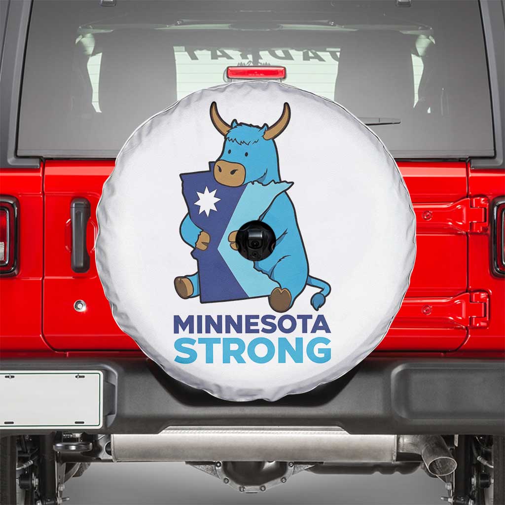 Minnesota Strong Spare Tire Cover Blue Ox Midwest Folklore Heritage TS12 White Print Your Wear