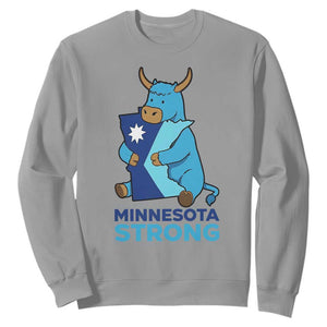 Minnesota Strong Sweatshirt Blue Ox Midwest Folklore Heritage TS12 Sport Gray Print Your Wear