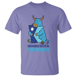 Minnesota Strong T Shirt Blue Ox Midwest Folklore Heritage TS12 Violet Print Your Wear