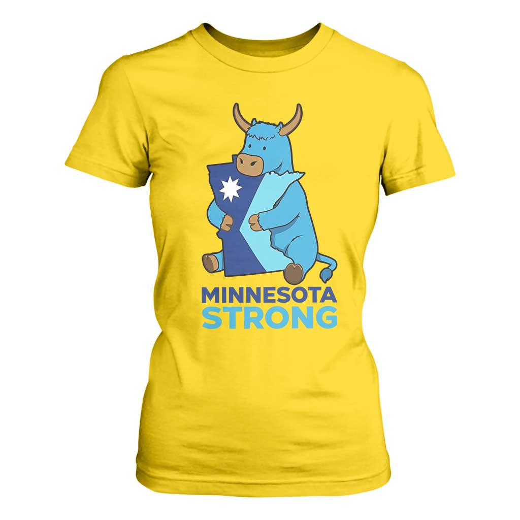 Minnesota Strong T Shirt For Women Blue Ox Midwest Folklore Heritage TS12 Daisy Print Your Wear