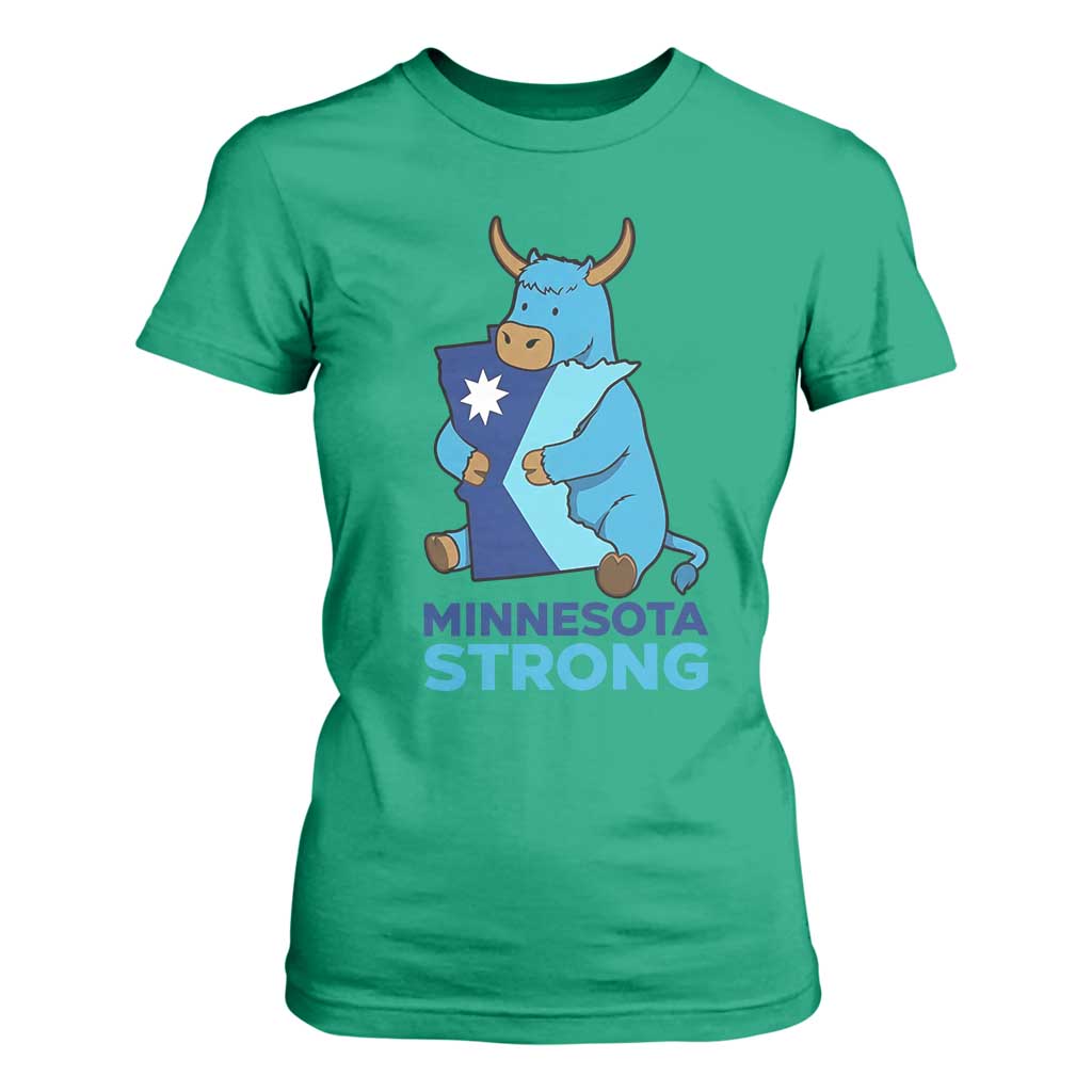 Minnesota Strong T Shirt For Women Blue Ox Midwest Folklore Heritage TS12 Irish Green Print Your Wear