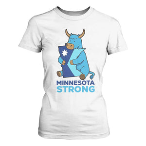 Minnesota Strong T Shirt For Women Blue Ox Midwest Folklore Heritage TS12 White Print Your Wear