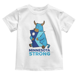 Minnesota Strong Toddler T Shirt - Blue Ox Midwest Folklore Heritage Kids Tee TS12 White Print Your Wear