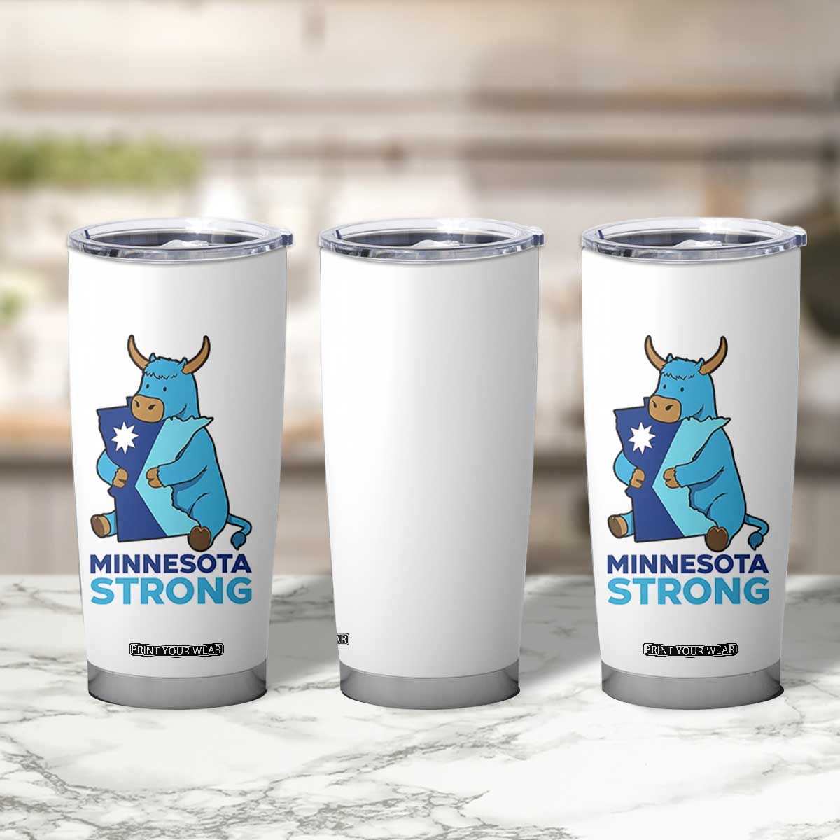 Minnesota Strong Tumbler Cup Blue Ox Midwest Folklore Heritage TS12 Print Your Wear
