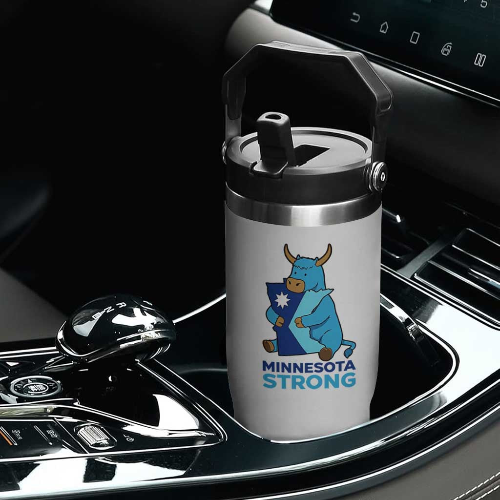 Minnesota Strong Flip Straw Tumbler Blue Ox Midwest Folklore Heritage TS12 Print Your Wear