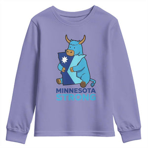 Minnesota Strong Youth Sweatshirt Blue Ox Midwest Folklore Heritage TS12 Violet Print Your Wear