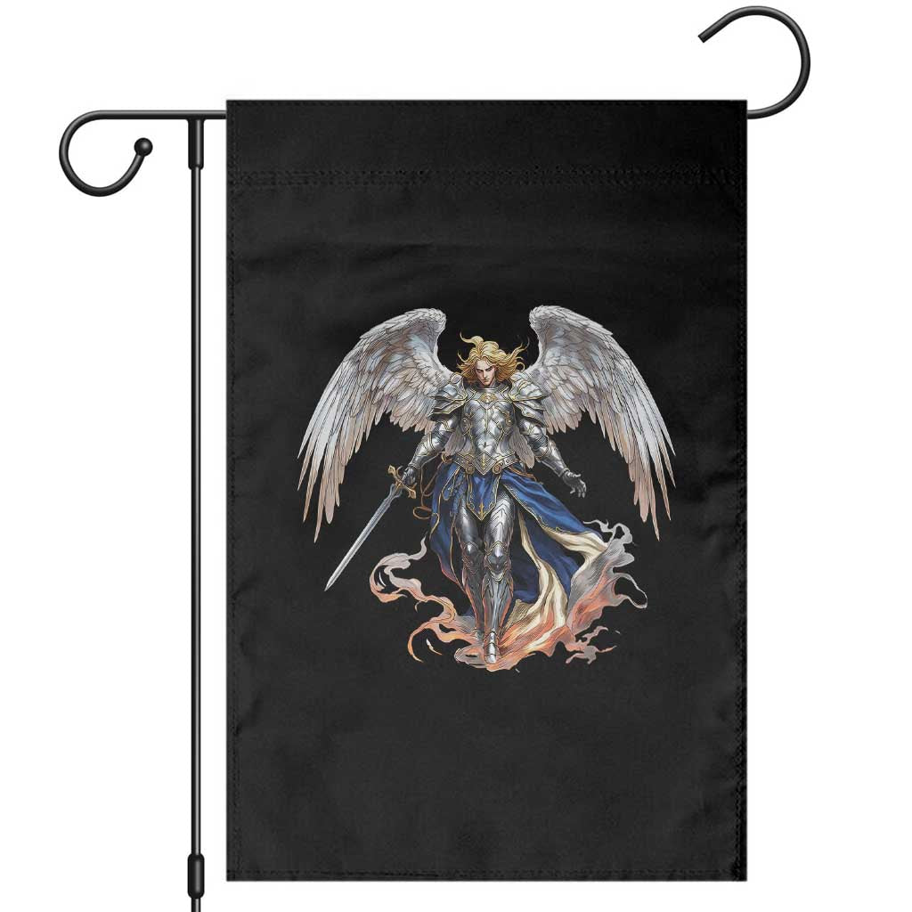 Archangel Saint Michael Warrior Garden Flag Catholic Protection Gift TS12 Black Print Your Wear