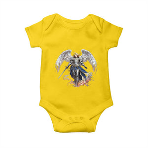 Archangel Saint Michael Warrior Baby Onesie Catholic Protection Gift TS12 Daisy Print Your Wear