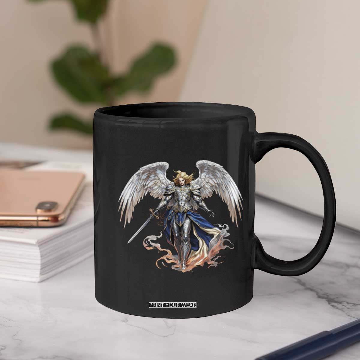 Archangel Saint Michael Warrior Coffee Mug Catholic Protection Gift TS12 Print Your Wear