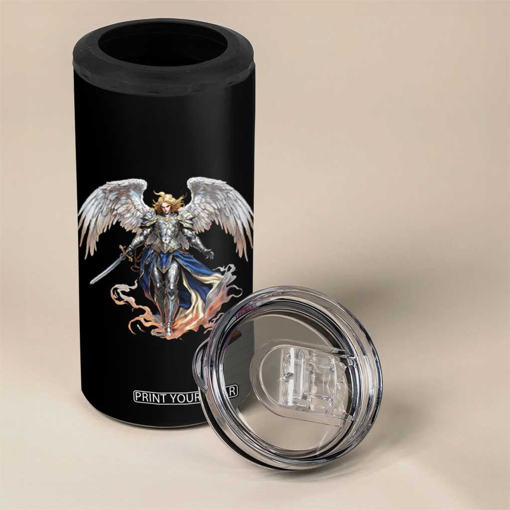 Archangel Saint Michael Warrior 4 in 1 Can Cooler Tumbler Catholic Protection Gift TS12 Print Your Wear