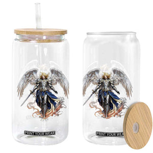 Archangel Saint Michael Warrior Glass Can Catholic Protection Gift TS12 Print Your Wear