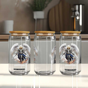 Archangel Saint Michael Warrior Glass Can Catholic Protection Gift TS12 Print Your Wear