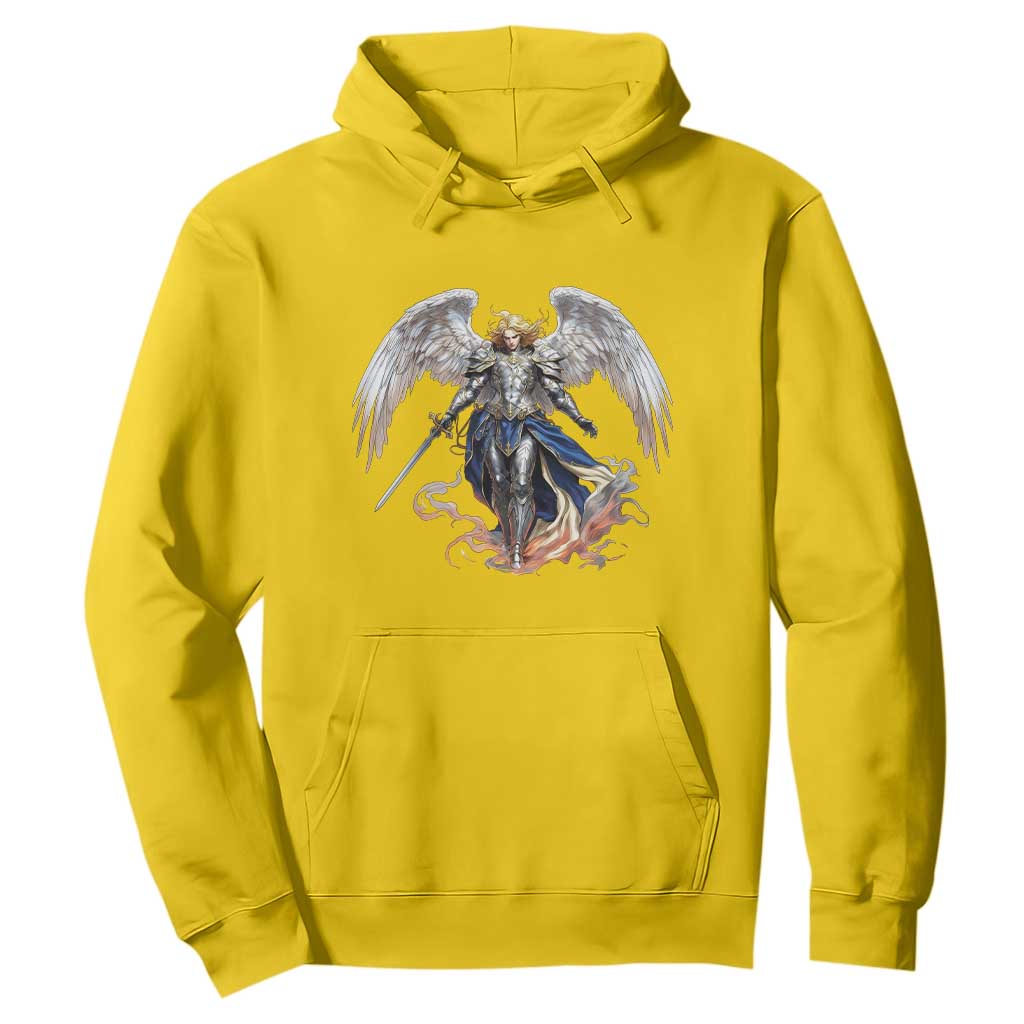 Archangel Saint Michael Warrior Hoodie Catholic Protection Gift TS12 Daisy Print Your Wear
