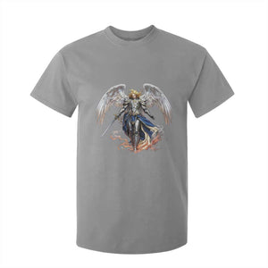 Archangel Saint Michael Warrior T Shirt For Kid Catholic Protection Gift TS12 Sport Gray Print Your Wear