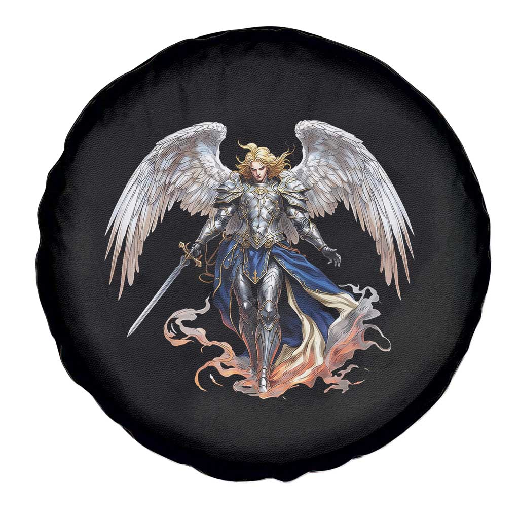 Archangel Saint Michael Warrior Spare Tire Cover Catholic Protection Gift TS12 Print Your Wear