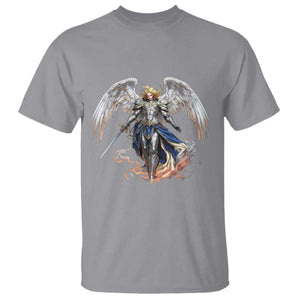 Archangel Saint Michael Warrior T Shirt Catholic Protection Gift TS12 Sport Gray Print Your Wear