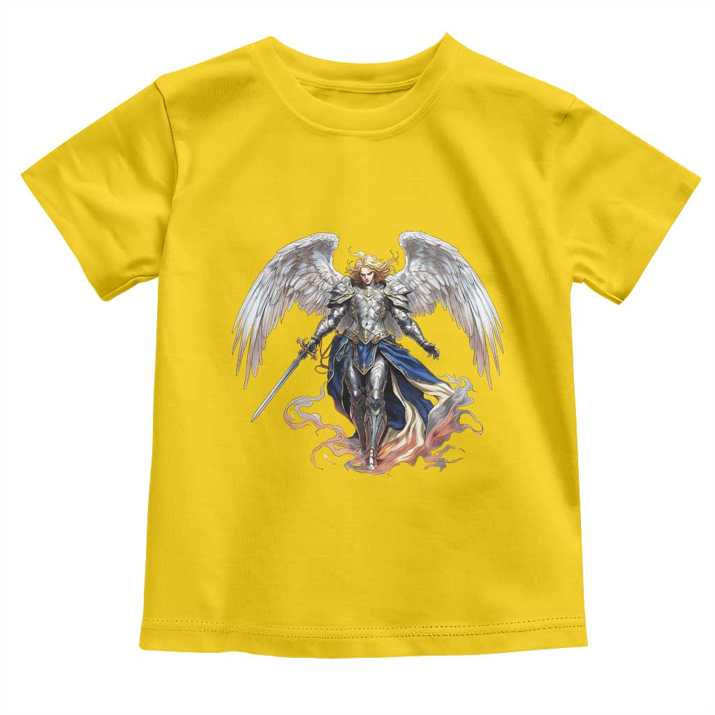 Archangel Saint Michael Warrior Toddler T Shirt Catholic Protection Gift TS12 Daisy Print Your Wear