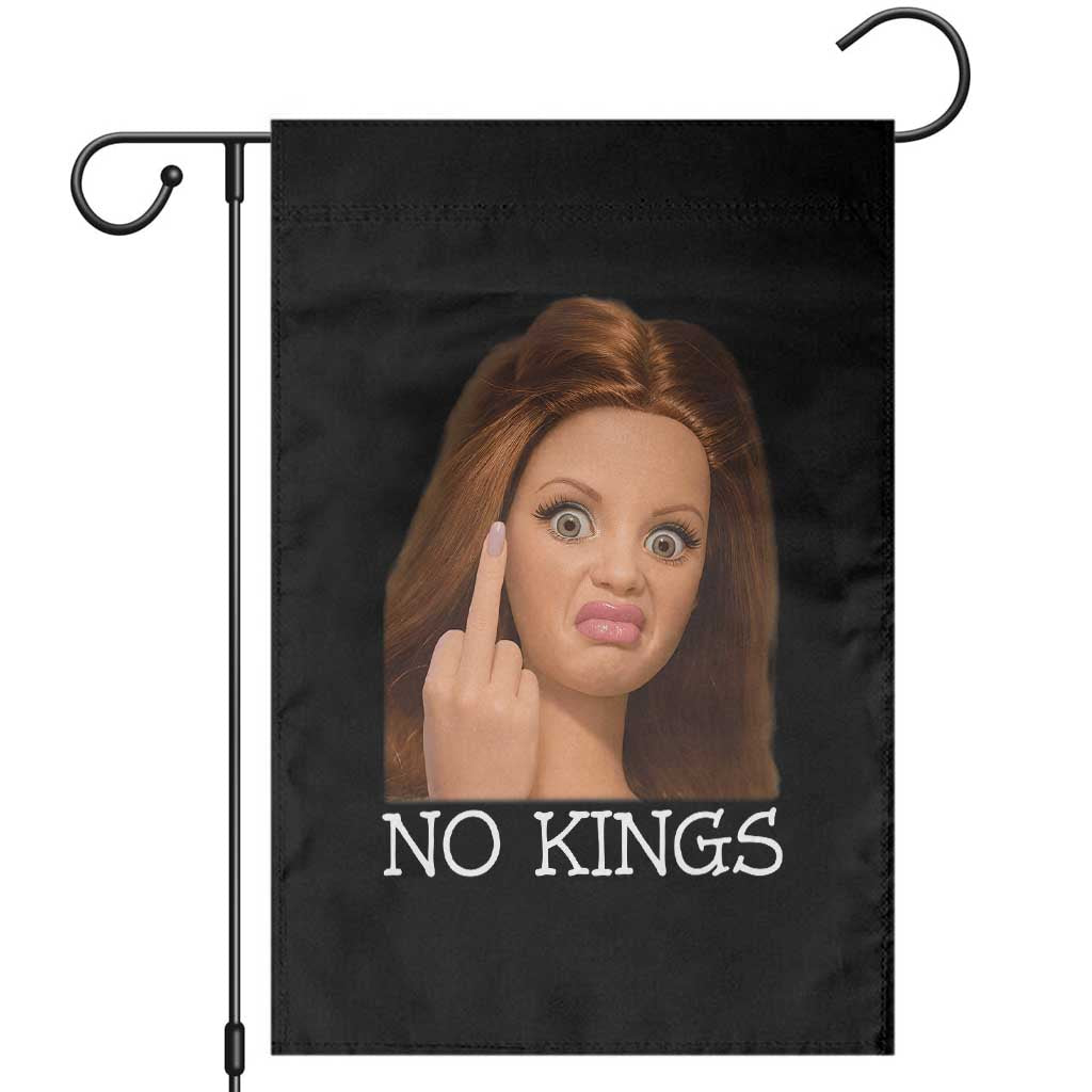 No Kings Garden Flag Funny Disgusted Doll Face Meme TS12 Black Print Your Wear