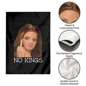 No Kings Garden Flag Funny Disgusted Doll Face Meme TS12 Print Your Wear