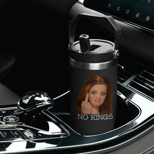 No Kings Flip Straw Tumbler Funny Disgusted Doll Face Meme TS12 Print Your Wear