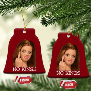 No Kings Ceramic Ornament Funny Disgusted Doll Face Meme TS12 Print Your Wear